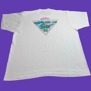 Vintage Omaha Volleyball Club XL White Athletic T Shirt 90s Diggin Daze 1992
